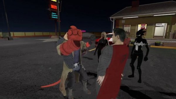 #ЗАМОНОЛИТ СУПЕРМЕН ПРОТИВ ХЕЛЛБОЯ! ТАНЦЕВАЛЬНЫЙ БАТЛ - VRCHAT (МОНТАЖ)
