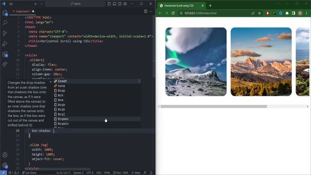 Create Horizontal Scroll of Items Using CSS | How to Scroll items horizontally in HTML and CSS смотреть онлайн