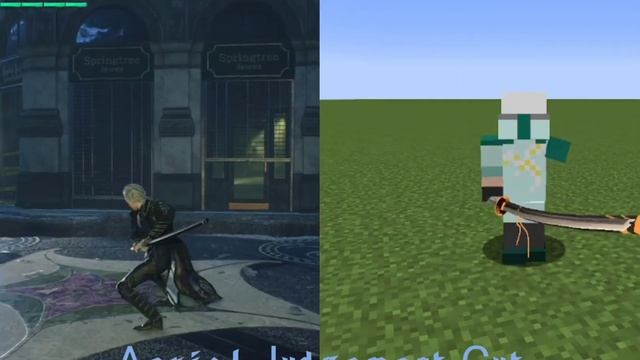 Vergil's moveset comparison with Slashblade moveset mod | Minecraft Vergil's Yamato mod part 3 смотреть онлайн