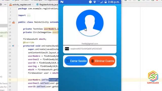 Autenticación con correo y contraseña con android y firebase java смотреть онлайн
