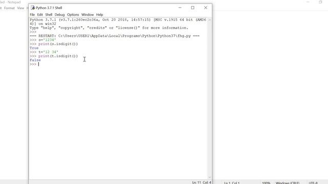 Python String - isdigit( ) Example Code смотреть онлайн