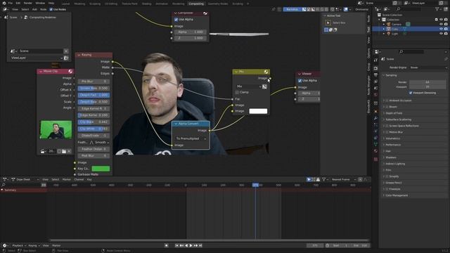 Blender VFX Green Screen how to beginner Tutorial in 2 minutes смотреть онлайн