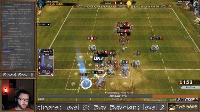 Blood Bowl 2 - One Turn Touchdown with 3 saurus and 2 skinks - the Sage смотреть онлайн