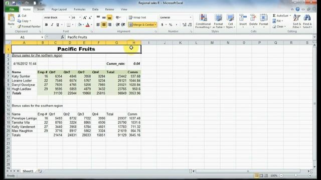 Excel 2010 Beginner: Unit 5 Lesson B - Row & Column Formatting смотреть онлайн