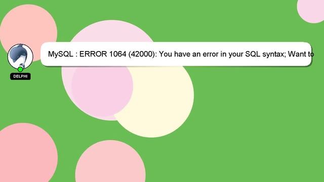 MySQL : ERROR 1064 (42000): You have an error in your SQL syntax; Want to configure a password as r смотреть онлайн