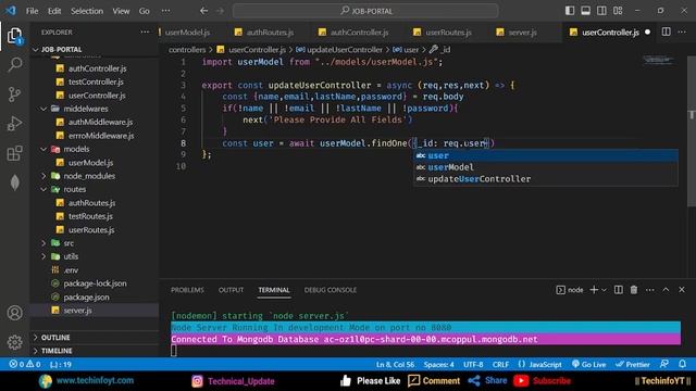 User API Nodejs Job Portal Application Nodejs Project Nodejs Tutorial Nodejs Course смотреть онлайн