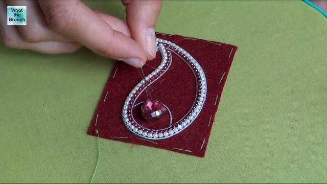 DIY Paisley Jewerly ⭐️ How To Embroider Beaded Brooch ⭐️ Time Lapse Embroidery With French Wire