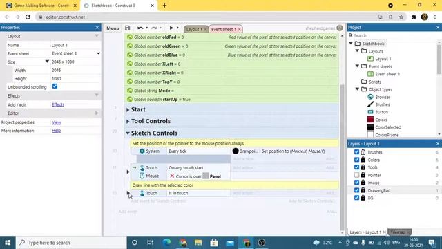 Make a simple drawing app using Construct 3 game engine | #14 Devlog смотреть онлайн