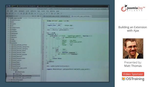 Building a Joomla Extension with Ajax by Matt Thomas смотреть онлайн