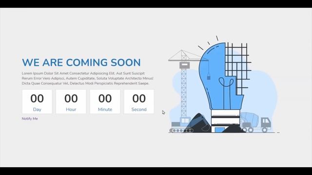 How To Make A Responsive Coming Soon Landing Page Website Design Using HTML CSS JS With Count Down смотреть онлайн