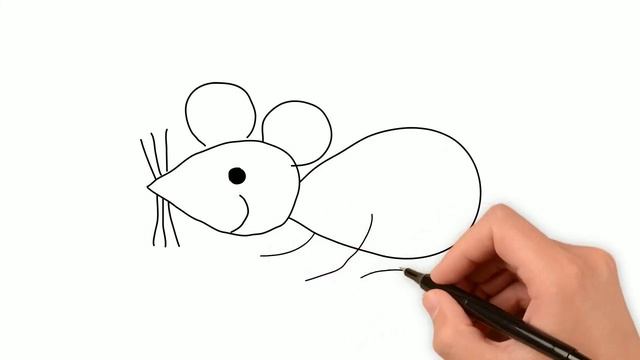 Рисованное видео. Как нарисовать мышку поэтапно ЛЕГКО 3 варианта 