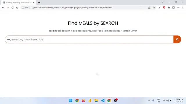 Javascript - How to Write the FUNCTIONALITY in finding your 'MEALS' by SEARCH with API смотреть онлайн
