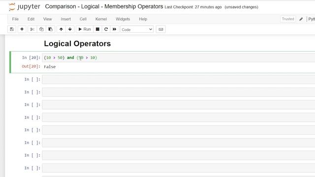Comparison, Logical, and Membership Operators in Python | Python for Beginners смотреть онлайн