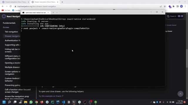 Drawer Navigation in React Native | React Navigation 6.x (Beginners Tutorial) смотреть онлайн