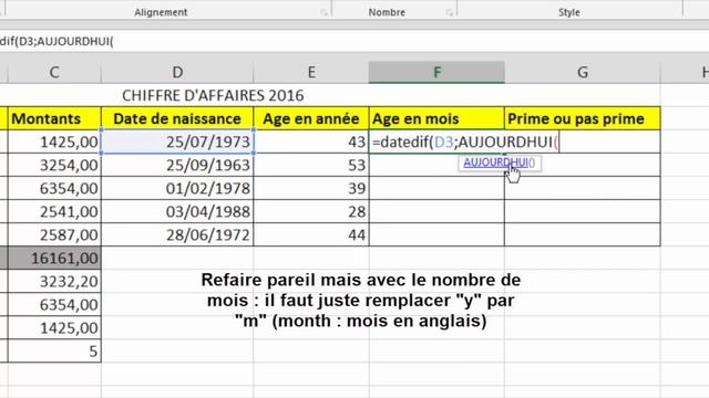 EXCEL : REVISION SUR LES CALCULS SIMPLES / CALCULS DE DATES / FONCTIONS CONDITIONNELLES смотреть онлайн