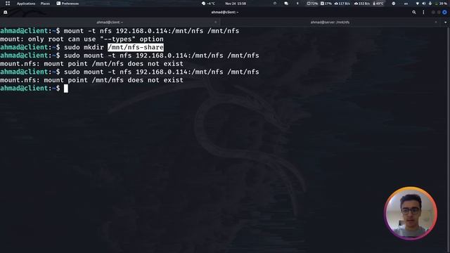 Linux NFS sharing (Sharing Dir between Client & Server hosts) смотреть онлайн
