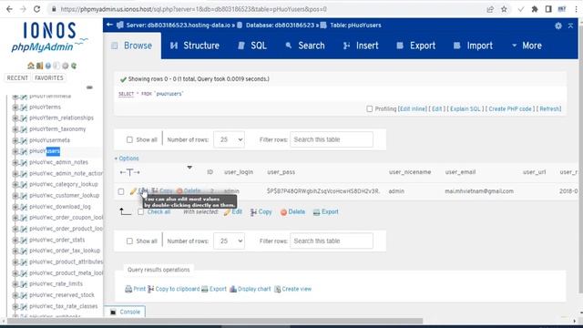Lesson 12bis: Reset the admin user and password forgotten of WordPress dashboard with phpMyAdmin смотреть онлайн