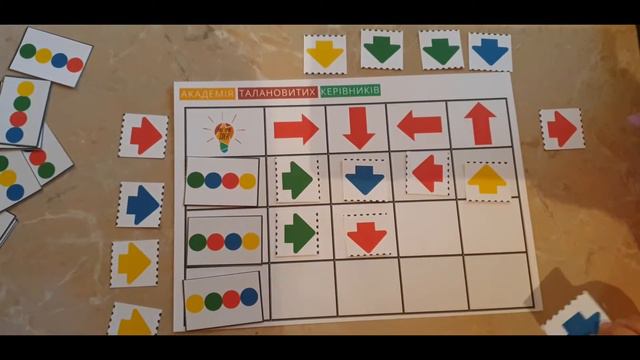 Гра для просторової орієнтації "Стрілочки". Шаблон гри PDF для друку. смотреть онлайн