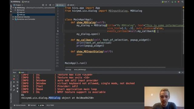 Learn to Make Beautiful Mobile Apps in Python | KivyMD Tutorial - MDDialog (Pop Ups) смотреть онлайн