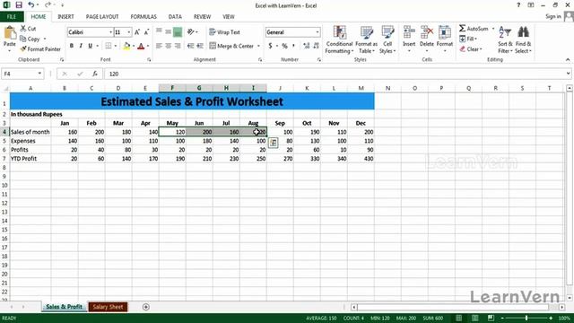 Status Bar in Excel Ms Excel Tutorial HD смотреть онлайн