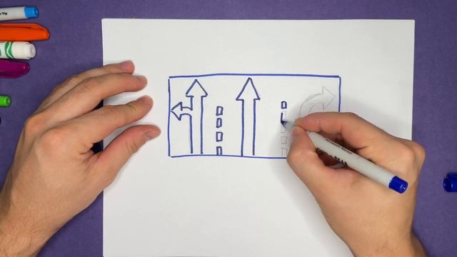 Как нарисовать Дорожный Знак Направление Движения по Полосам смотреть онлайн