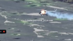 Второй сбитый за сутки украинский вертолёт МИ-8.
