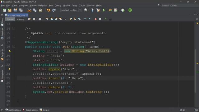 Curso de java desde cero La clase StringBuilder #31 смотреть онлайн