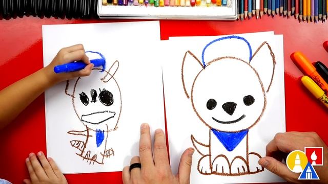How To Draw Chase From Paw Patrol - Preschool смотреть онлайн