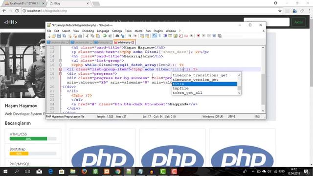 Blog website #11 Dinamik Ana Səhifə(Dynamic İndex Page) BootStrap PHP MySql смотреть онлайн