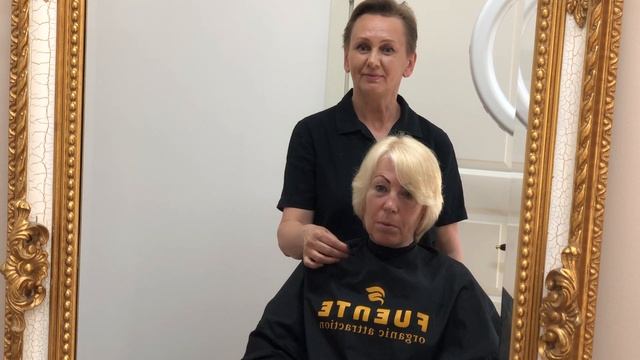 Окрашивание седых волос в блонд пример смотреть онлайн