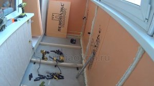 Устройство пола на балконе из бруска.