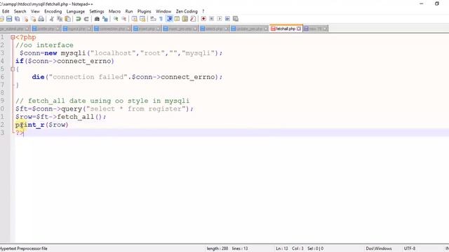 Mysqli databse in php hindi part -6(fetch all function ) object oriented style смотреть онлайн