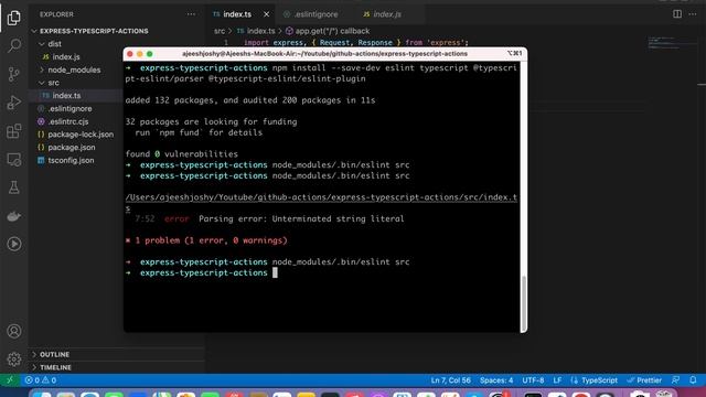 Github Actions Demo with Node+Express+TypeScript+ESLint смотреть онлайн