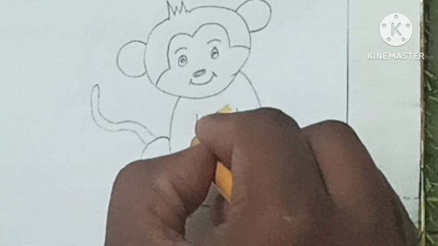 How To Draw A Beautiful landscape sketch Drawing of monkey easy drawing tutorial for beginners!! смотреть онлайн