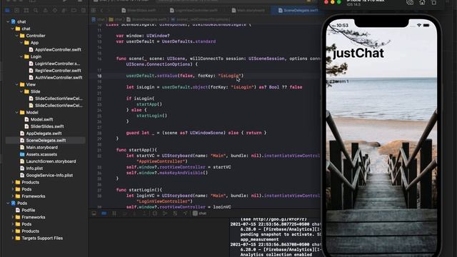 Пишем Мессенджер в Xcode. Часть 4. Проверка авторизации/ Дизайн контроллеров смотреть онлайн