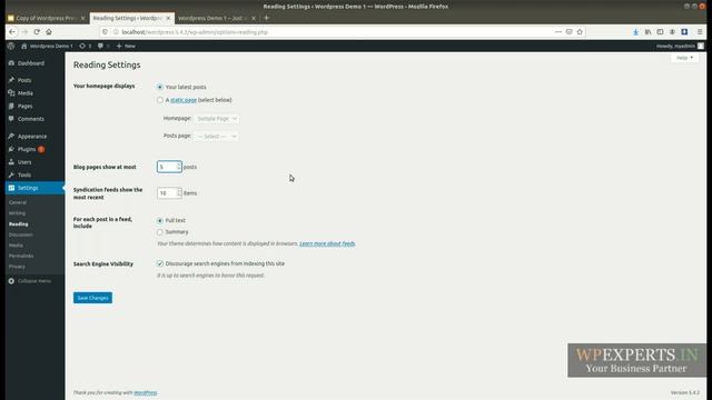 WordPress Admin Dashboard Settings - Learn wordPress with WP-EXPERTS.IN Day 4 смотреть онлайн