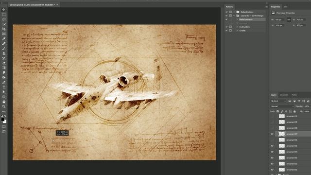 Leonardo CS4+ Photoshop Action Tutorial смотреть онлайн