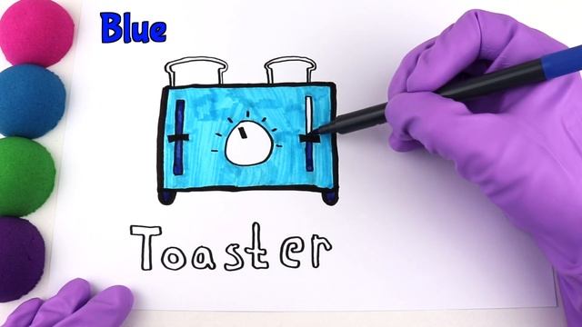 Drawing & Coloring Toaster Learn Colors, Numbers, Letters & Shapes with Jam Toast смотреть онлайн