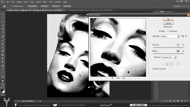 ПОПАРТ ПОРТРЕТ /PHOTOSHOP CS6 TUTORIAL/ смотреть онлайн