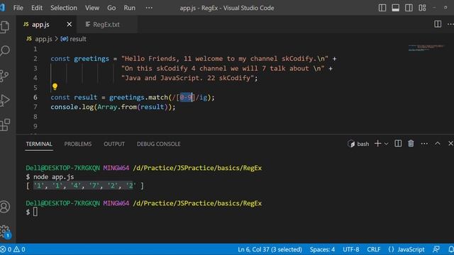 JavaScript RegEx Part-3 | Patterns and Metacharacters | Digit, White Space and Begin With смотреть онлайн