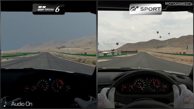 Gran Turismo 6 vs Gran Turismo Sport - Nissan SKYLINE GT-R V・spec (R33) '97 at Willow Springs смотреть онлайн