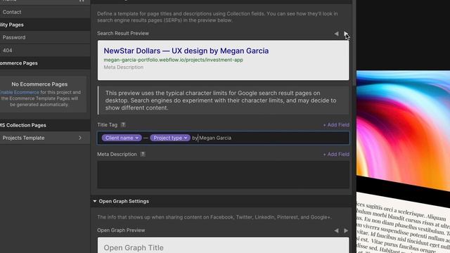 SEO titles, meta descriptions, and Open Graph settings — Build a custom portfolio in Webflow, Day 1 смотреть онлайн