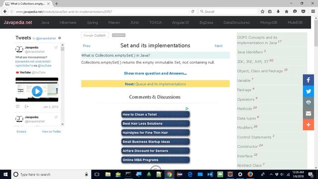 What is Collections.emptySet() in Java?
| javapedia.net смотреть онлайн