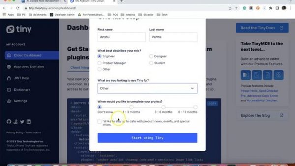 PowerSchool TinyMCE API Key
