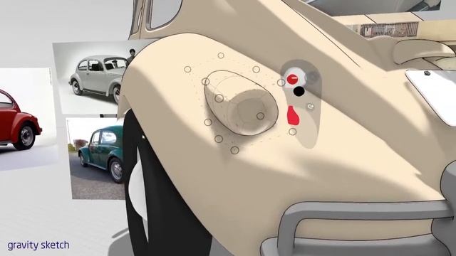 Modeling a 1950s VW Bug in Gravity Sketch. смотреть онлайн