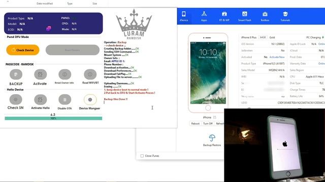 Luram AIO v6.3 Passcode & Hello bypass iOS 15 16 BYPASS for windows смотреть онлайн
