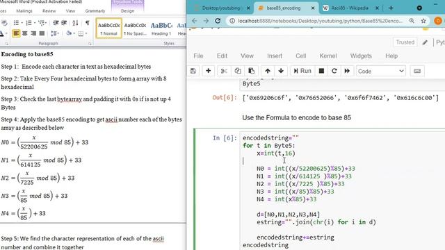 Ascii85 (Base85) Encoding and Decoding with Python : Code from scratch смотреть онлайн