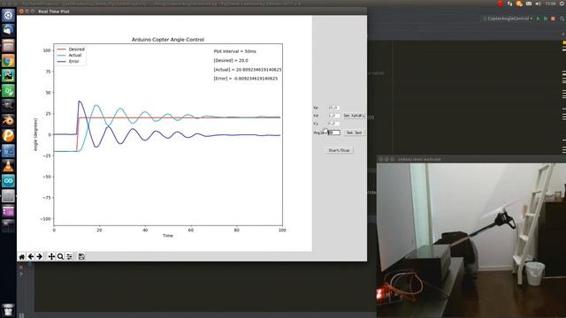 Propeller Arm Angle Control with Arduino and Python Showing Oscillations смотреть онлайн