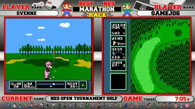 #BestOfNES Marathon! NES Open Tournament Golf Race Big Jon vs Svenne! смотреть онлайн
