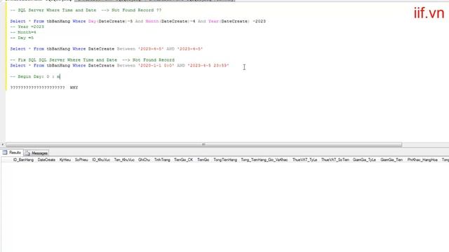 Fix SQL Server Where Time and Date | Học lập trình cùng iif смотреть онлайн